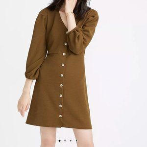 Madewell Texture & Thread Crepe Balloon-Sleeve Dress (S)
